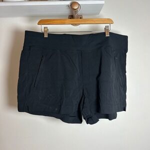 Athleta Trekkie North Shorts Black Hiking Travel Activewear Womens Size 18